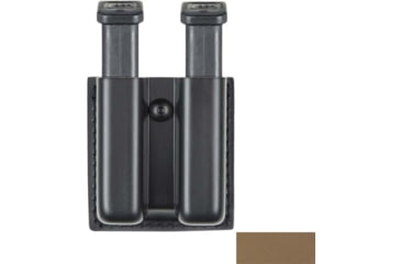 Image of Safariland Model 79 Slimline Open Top Double Magazine Pouches, Glock 20 10mm 4.6in/Glock 21 .45 Cal., FDE Brown, STX Tactical, MOLLE, 79-383-553-MSA