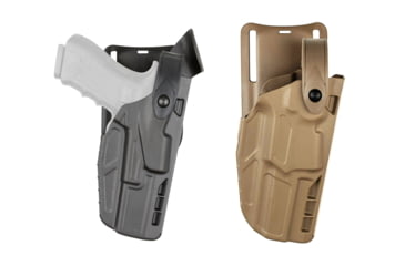 Image of Safariland Model 7ts 7390rds Als Mid-ride Level I Retention Duty Holster, Black, FDE Brown