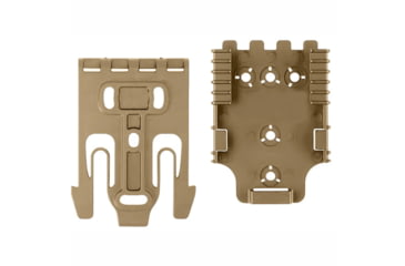 Image of Safariland Quick Locking System Kit, QLS 19 Locking Fork, QLS 22 Receiver Plate, Flat Dark Earth Brown, QUICK2-KIT1-55