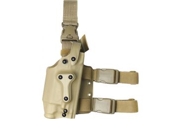 Image of Safariland 6035 SLS Military Thigh Holster - STX FDE Brown, Right Hand - Beretta 92F w/Light, 4.9in BBL 7312-551 