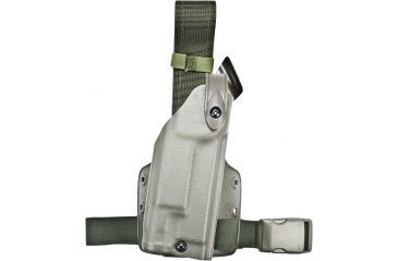 Image of Safariland SLS Tactical Holster, Right Hand, OD Green Leg Shroud Single Strap, Kimber 1911