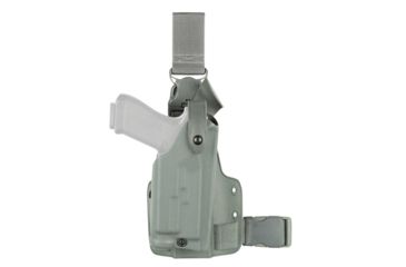 Image of Safariland SLS Tactical Holster w/ Quick Release Leg Harness, Right Hand, STX Foliage Green Leg Shroud Single Strap 6005-93-541-SP10