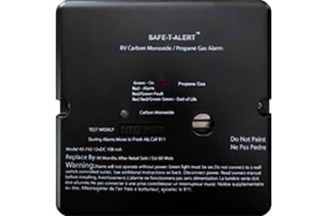 Image of Safe-T-Alert By Mti Industries Dual Lp/Co Alarm - 12V, 45 Series Flush Mount, Black, 45-742-BL