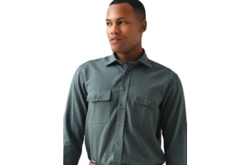 Image of Saint Bernard Mens Jamie Herringbone Work Shirt, ms-ja-herr-work-shirt