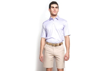 Image of Saint Bernard Printed Gingham Short Sleeve Polo - Mens, pl-polo-style-hl1020