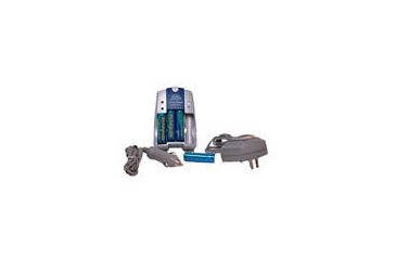Image of Sakar 4 AA NiMh Batteries w/ 2 Hour Charger &amp; Car Cord Rechargeable Battery Charger Kit CH-3925