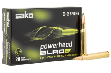 Image of Sako Powerhead Blade 30-06 Sprg 170 Grain Brass Cased Rifle Ammo, 20 Rounds, JAS-PHB3006/170B