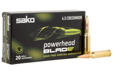 Image of Sako Powerhead Blade 6.5 Creedmoor 120 Grain Brass Cased Rifle Ammo, 20 Rounds, JAS-PHB65CM/120B