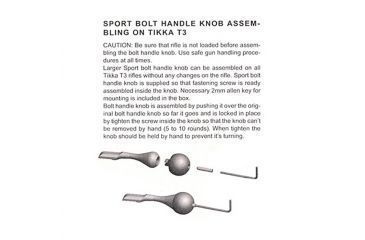 Image of Sport Bolt Handle for Tikka T3, Black, Extra Large
