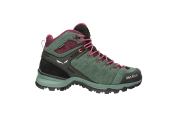 Image of Salewa Alp Mate Mid WP Hiking Boots - Womens, Duck Green/Rhododendon, 9.5, 00-0000061385-5085-9.5