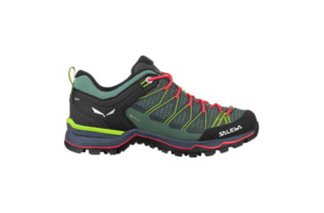Image of Salewa MTN Trainer Lite GTX Hiking Boots - Womens, Feld Green/Fluo Coral, 10, 00-0000061362-5585-10