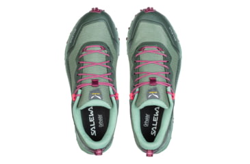 Image of Salewa Ultra Train 3 Hiking Shoes - Womens, Duck Green/Rhododendon, 9, 00-0000061389-5085-9