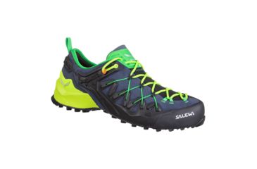 Image of Salewa Wildfire Edge Climbing Shoes - Mens, Ombre Blue/Fluo Yellow, 13, 00-0000061346-3840-13