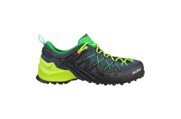 Image of Salewa Wildfire Edge Climbing Shoes - Mens, Ombre Blue/Fluo Yellow, 13, 00-0000061346-3840-13