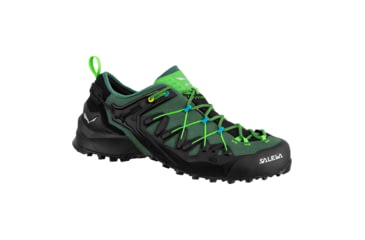 Image of Salewa Wildfire Edge GTX Climbing Shoes - Mens, Myrtle/Fluo Green, 8, 00-0000061375-5949-8