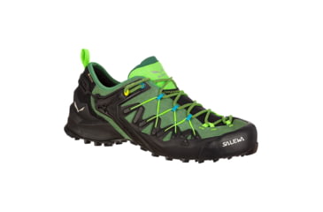 Image of Salewa Wildfire Edge GTX Climbing Shoes - Mens, Myrtle/Fluo Green, 8, 00-0000061375-5949-8
