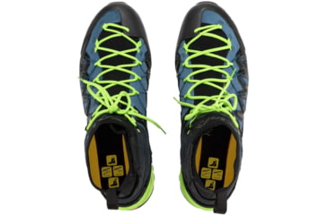 Image of Salewa Wildfire Edge Mid GTX Climbing Shoes - Mens, Poseidon/Cactus, 7, 00-0000061350-8971-7