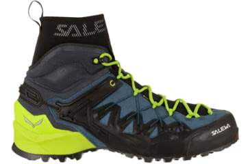 Image of Salewa Wildfire Edge Mid GTX Climbing Shoes - Mens, Poseidon/Cactus, 7, 00-0000061350-8971-7