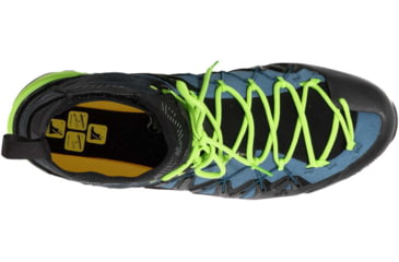 Image of Salewa Wildfire Edge Mid GTX Climbing Shoes - Mens, Poseidon/Cactus, 7, 00-0000061350-8971-7