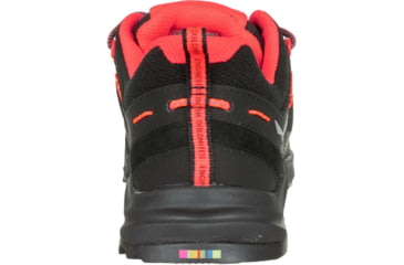 Image of Salewa Wildfire Leather Approach Shoes - Womens, Black/Fluo Coral, 9, 00-0000061396-936-9
