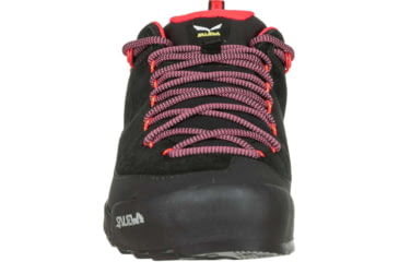 Image of Salewa Wildfire Leather Approach Shoes - Womens, Black/Fluo Coral, 9, 00-0000061396-936-9