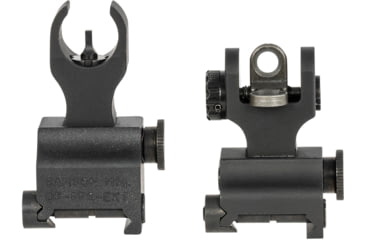 Image of Samson Aluminum Top Mounted Deployable Front and Rear Sight, AR-15, HK Extended Height Front, Black, QF-EXT-HK-A2 PKG
