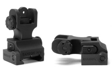 Image of Samson Aluminum Top Mounted Deployable Rear Sight, Black, 02-00030-01