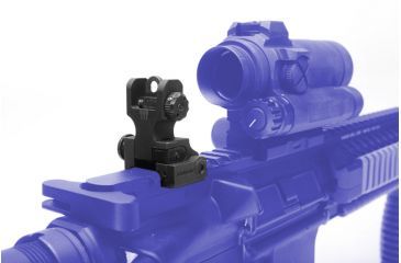 Image of Samson Aluminum Top Mounted Deployable Rear Sight, Black, 02-00030-01