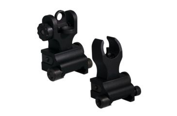 Image of EDEMO Samson Manual Top Mounted Deployable Front and Rear Sight, Black, FFS-FRS-SP PKG, EDEMO1