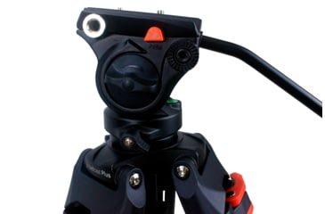 Image of SAMURAI Broadcast Pro Plus Professional 3-Section w/Fluid Head Video Tripod, Black, BROADCASTPlus