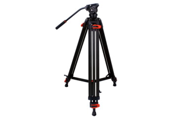 Image of SAMURAI Broadcast Pro Plus Professional 3-Section w/Fluid Head Video Tripod, Black, BROADCASTPlus