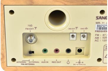 Image of Sangean AM/FM Analog Tuning w/ LED Indicator, Dynamic Bass, Rec Out, Walnut WR-11