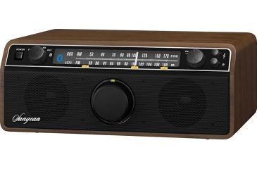 Image of Sangean AM/FM Analog w/ Bluetooth Wireless/AUX-In, Bass &amp; Treble Control, Dark Walnut WR-12BT