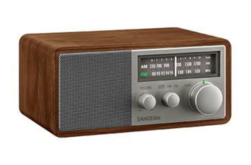 Image of Sangean AM / FM Analog Wooden Cabinet Radio, Walnut-Silver, SG-116