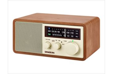Image of Sangean AM/FM Bluetooth Wooden Cabinet Radio, Walnut, Medium, WR-16