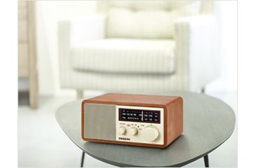 Image of Sangean AM/FM Bluetooth Wooden Cabinet Radio, Walnut, Medium, WR-16