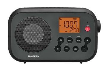 Image of Sangean AM/FM NOAA Weather Alert Digital Tuning Portable Radio, Black, PR-D12