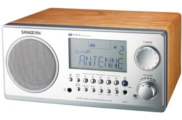 Image of Sangean AM/FM RDS Digital Tuning, Clock/Alarm, Multi Function Remote, Walnut WR-2WL
