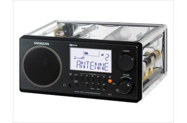 Image of Sangean AM/FM RDS Digital Tuning Clock/Alarm w/Multi Function Remote, Clear, Large, WR-2CL
