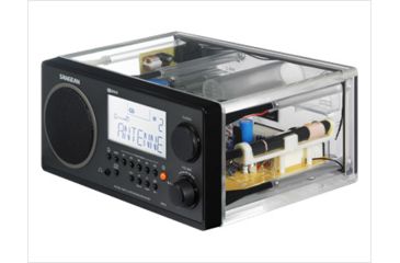 Image of Sangean AM/FM RDS Digital Tuning Clock/Alarm w/Multi Function Remote, Clear, Large, WR-2CL