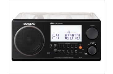 Image of Sangean AM/FM RDS Digital Tuning Clock/Alarm w/Multi Function Remote, Clear, Large, WR-2CL