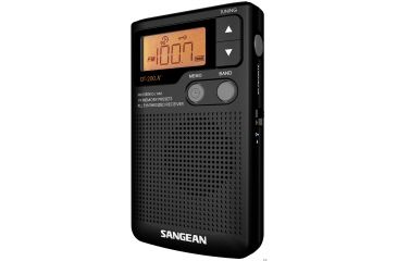 Image of Sangean AM/FM Stereo, Speaker, Clock, Digital Tuning Pocket Radio, Black DT-200X