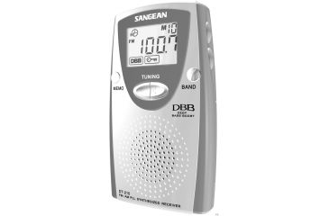 Image of Sangean AM/FM Stereo, Speaker, Digital Tuning Pocket Radio, Silver/ gray DT-210