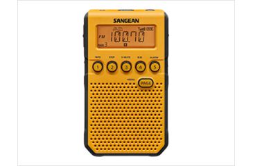 Image of Sangean AM/FM Weather Alert-Rechargeable Pocket Radio, Yellow, Small, DT-800YL