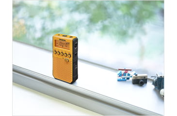 Image of Sangean AM/FM Weather Alert-Rechargeable Pocket Radio, Yellow, Small, DT-800YL