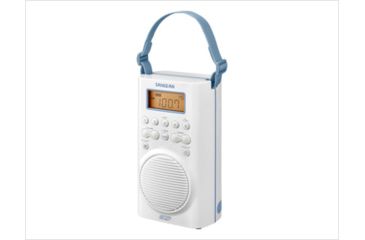 Image of Sangean AM/FM/WX Waterproof Shower Radio Vertical Compact Design, White, Small, H-205