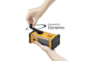 Image of Sangean Digital AM/FM/Weather/Hand crank/USB/Solar Emergency Alert Radio, Yellow MMR-88