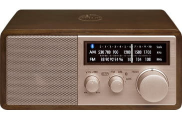 Image of Sangean FM / AM / Aux-in / Bluetooth Wooden Cabinet Radios, Walnut, WR-16SE