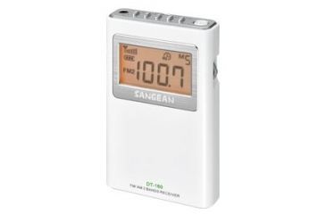 Image of Sangean FM Stereo/AM Pocket Radio, White, Small DT-160