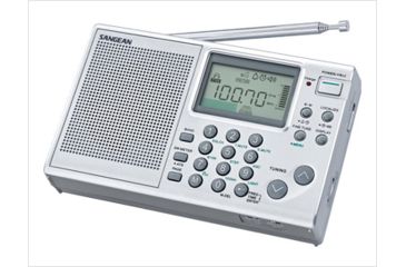 Image of Sangean FM - Stereo / AM / SW World Band Radio, Silver, Small, ATS-405